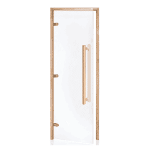 Alder Frame Door with Long Handle Clear Glass 690x1890mm (27 1/8″ x 74 3/8″) Left or Right Hand Opening