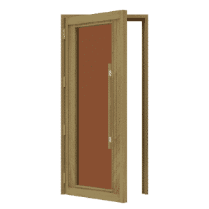 Cedar Door with Bronze Insert1005x2075mm(39 1/2″ X 81 1/2″)Left or Right Hand Opening