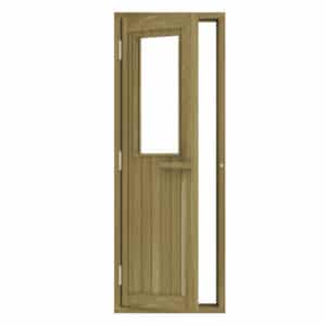 Cedar Door with Glass Window690x2090mm(27 1/2″ x 82 1/4″)Left or Right Hand Opening