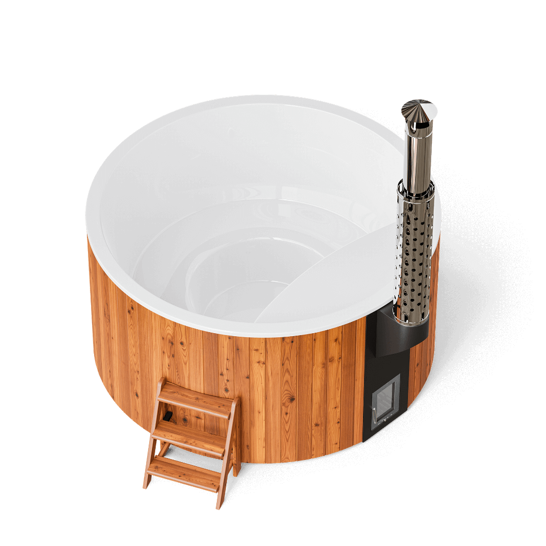 Polar Spa Elite 220 Wood Fired Hot Tub With An Integrated Heater
