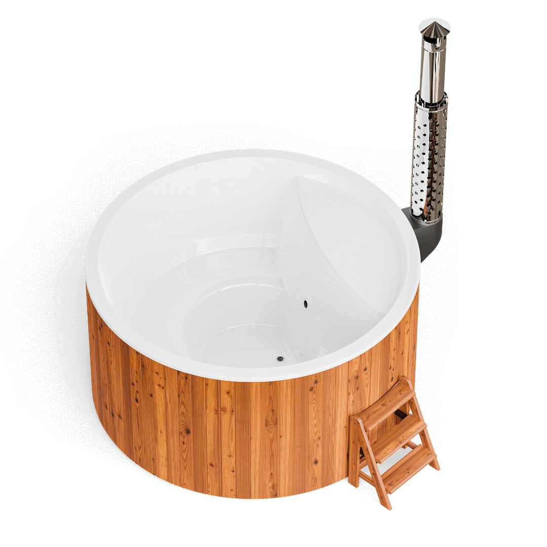Polar Spa Elite 220 Wood Fired Hot Tub With An Integrated Heater