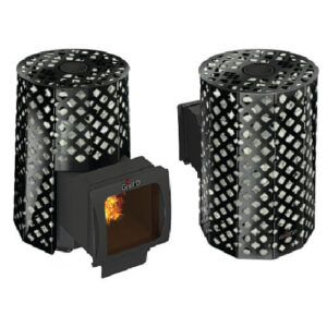 Grill'D Violet Romb Long Window Max with Jade StonesWood-Burning Sauna Heater / Stove