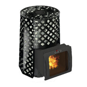 Grill'D Violet Romb Short Window Max with Jade StonesWood-Burning Sauna Heater / Stove