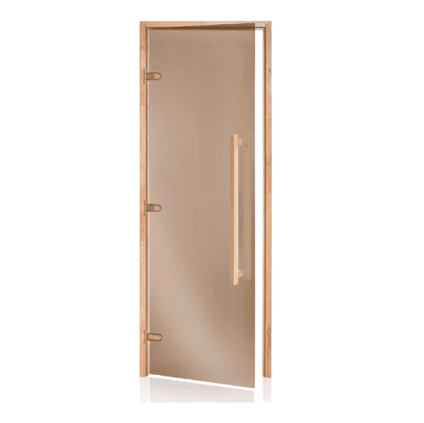 Alder Frame Door with Long Handle Bronze Glass690x1890mm(27 1/8" x 74 3/8")Left Hand Opening