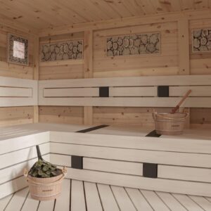 Kota Louvre de ventilation pour sauna en pin Ø100/145 mm 