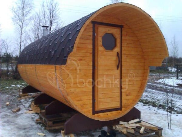 Round Mega17' 2" Outdoor Barrel Sauna