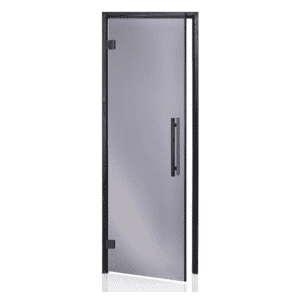 Porte à cadre en aulne Benelux Verre noir700x1900mm(27 1/8″ x 74 3/8″)Ouverture à gauche ou à droite