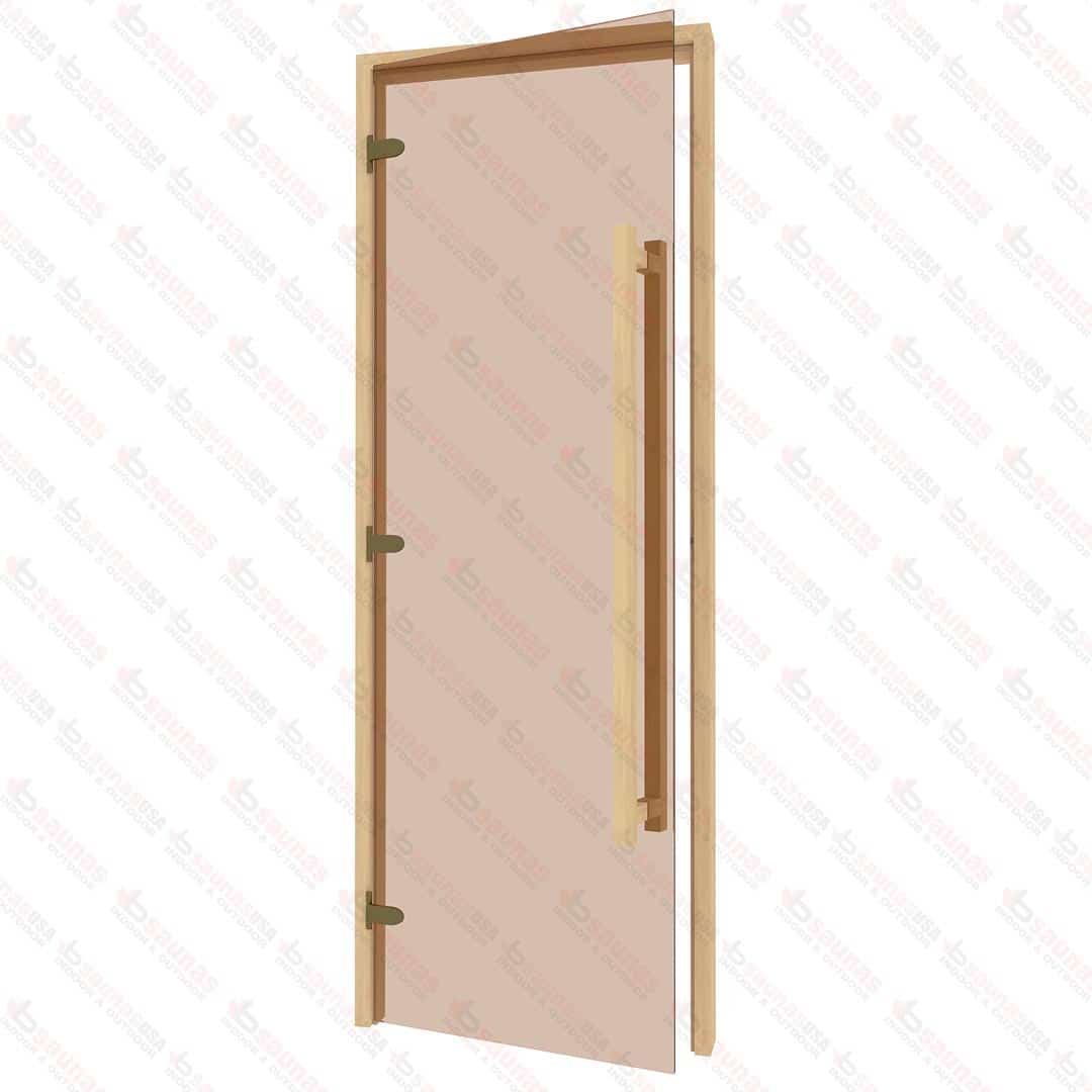 Alder Frame Door with Long Handle, Bronze Glass 690x1890mm (27 1/8″ x 74 3/8″)