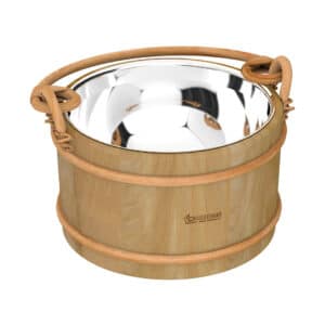 Wooden Pail 5 L with Stainless Steel Insert 371-MD