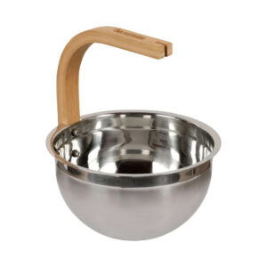 Stainless Steel Pail 5 L with Wooden Handle 373-MD